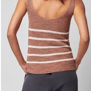 SOLD - FAHERTY Miramar Linen and Organic Cotton Sweater Tank